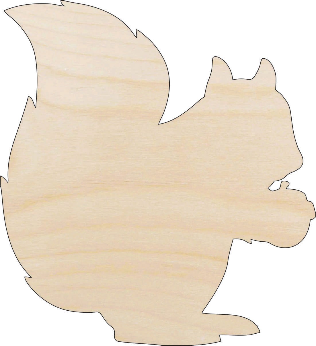Squirrel Wood Craft Shape - Laser Cut Baltic Birch Unfinished DIY Wood Art Supplies RDT29 - The Wood Shape Store