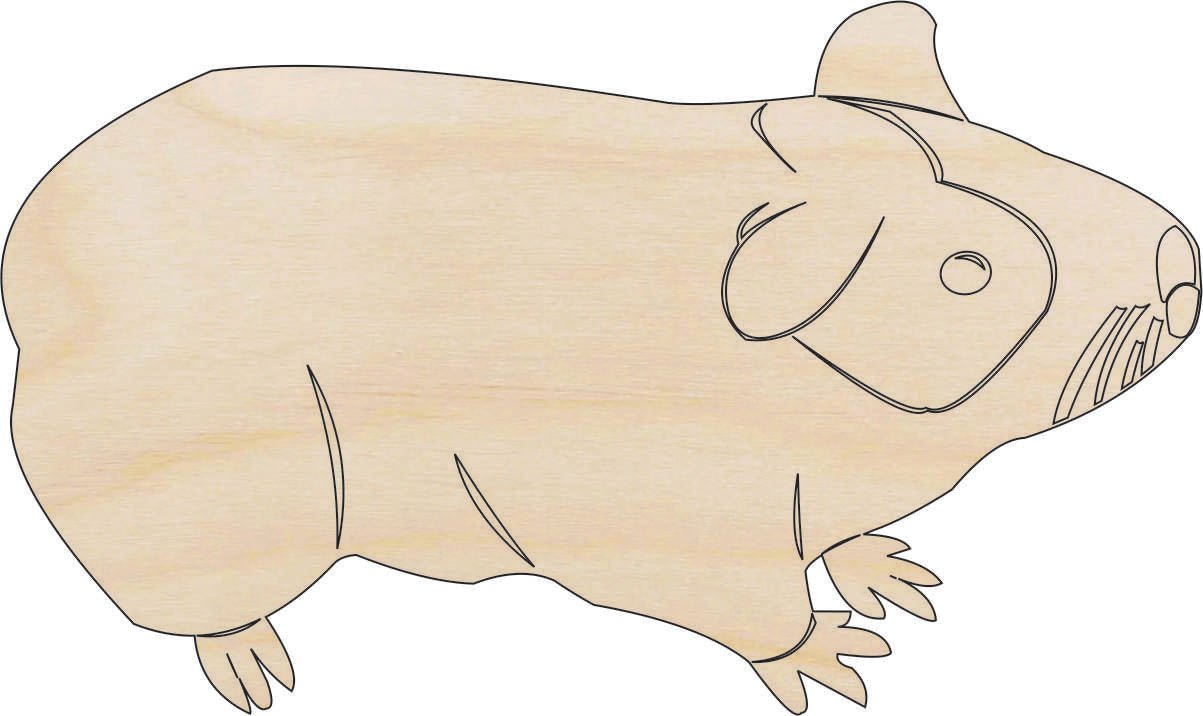 Gerbil Wood Craft Shape - Laser Cut Baltic Birch Unfinished DIY Wood Art Supplies RDT2 - The Wood Shape Store
