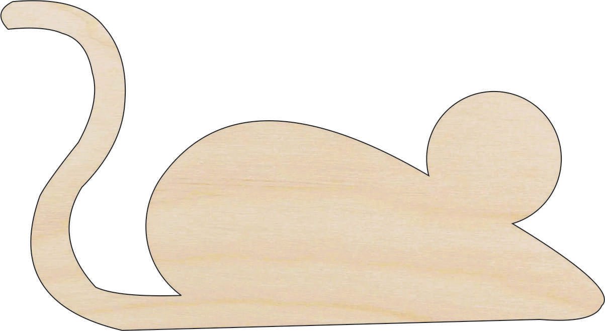 Mouse Rat Wood Craft Shape - Laser Cut Baltic Birch Unfinished DIY Wood Art Supplies RDT31 - The Wood Shape Store