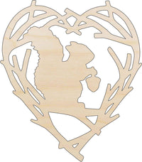 Squirrel Wood Craft Shape - Laser Cut Baltic Birch Unfinished DIY Wood Art Supplies RDT36 - The Wood Shape Store