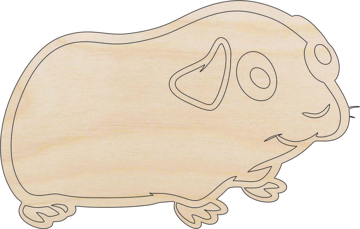 Gerbil Wood Craft Shape - Laser Cut Baltic Birch Unfinished DIY Wood Art Supplies RDT4 - The Wood Shape Store