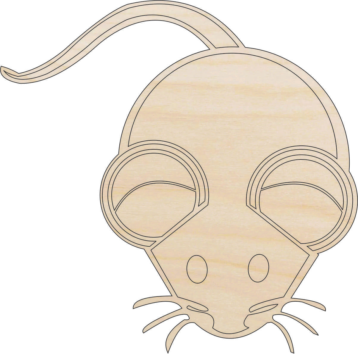 Mouse Rat - Laser Cut Out Unfinished Wood Craft Shape RDT7