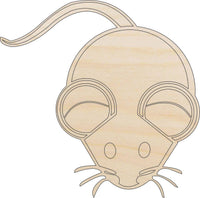 Mouse Rat Wood Craft Shape - Laser Cut Baltic Birch Unfinished DIY Wood Art Supplies RDT7 - The Wood Shape Store