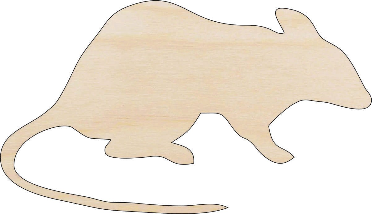 Mouse Rat Wood Craft Shape - Laser Cut Baltic Birch Unfinished DIY Wood Art Supplies RDT9 - The Wood Shape Store
