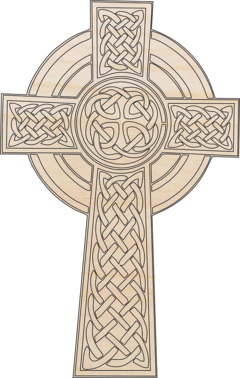 Cross Wood Craft Shape - Laser Cut Baltic Birch Unfinished DIY Wood Art Supplies REL10 - The Wood Shape Store