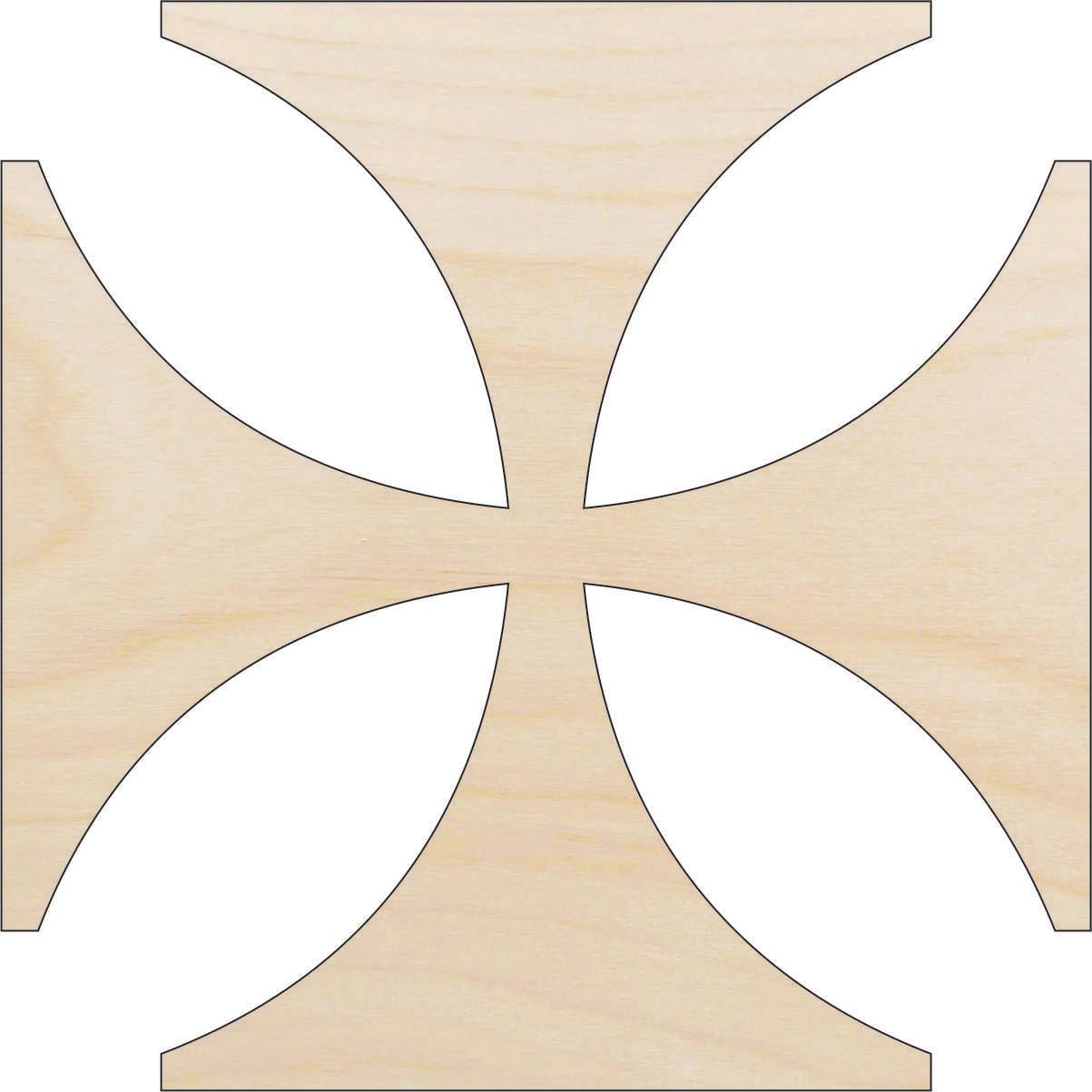 Cross Wood Craft Shape - Laser Cut Baltic Birch Unfinished DIY Wood Art Supplies REL14 - The Wood Shape Store