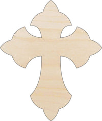 Cross Wood Craft Shape - Laser Cut Baltic Birch Unfinished DIY Wood Art Supplies REL15 - The Wood Shape Store