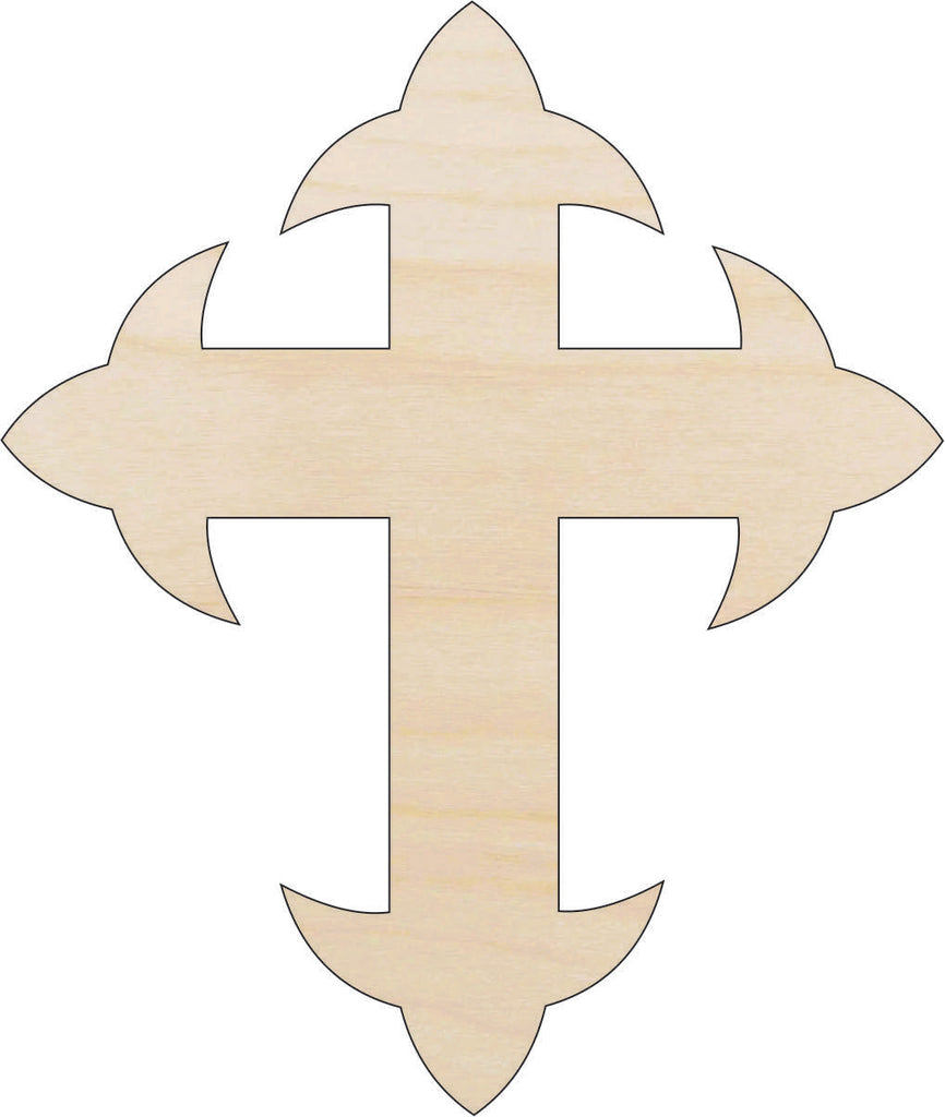 Cross - Laser Cut Out Unfinished Wood Craft Shape REL16