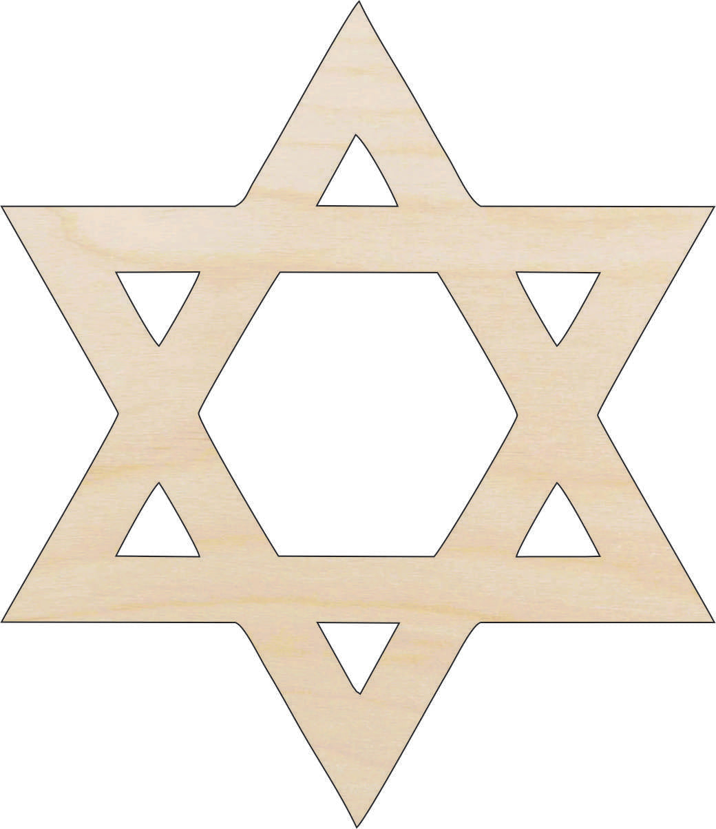Star - Laser Cut Out Unfinished Wood Craft Shape REL19 Star - Laser Cut Out Unfinished Wood Craft Shape REL19