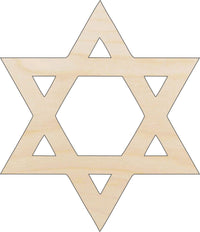 Star Wood Craft Shape - Laser Cut Baltic Birch Unfinished DIY Wood Art Supplies REL19 - The Wood Shape Store