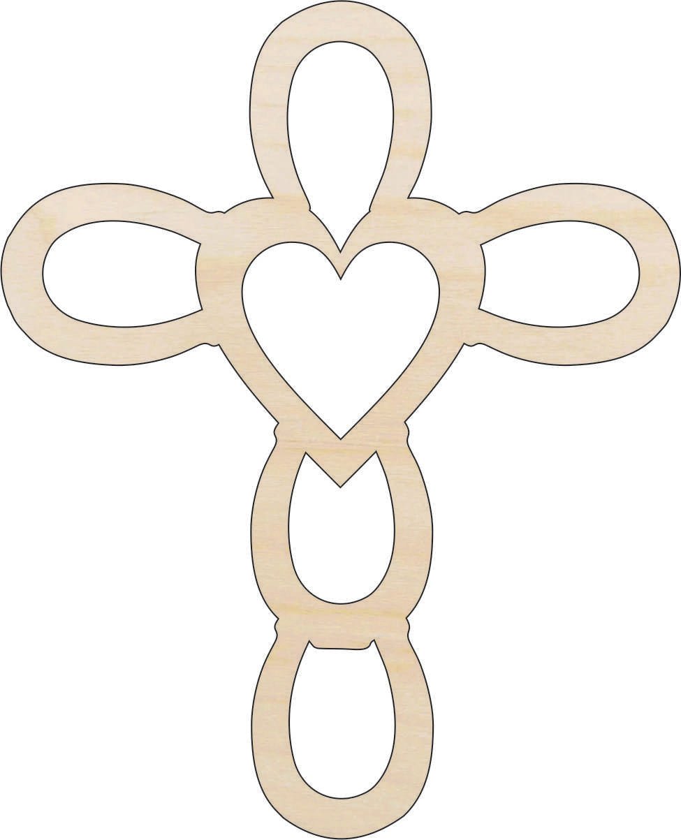Cross Wood Craft Shape - Laser Cut Baltic Birch Unfinished DIY Wood Art Supplies REL22 - The Wood Shape Store