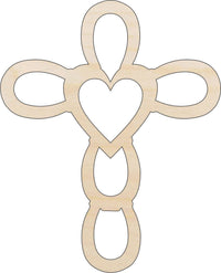 Cross Wood Craft Shape - Laser Cut Baltic Birch Unfinished DIY Wood Art Supplies REL22 - The Wood Shape Store