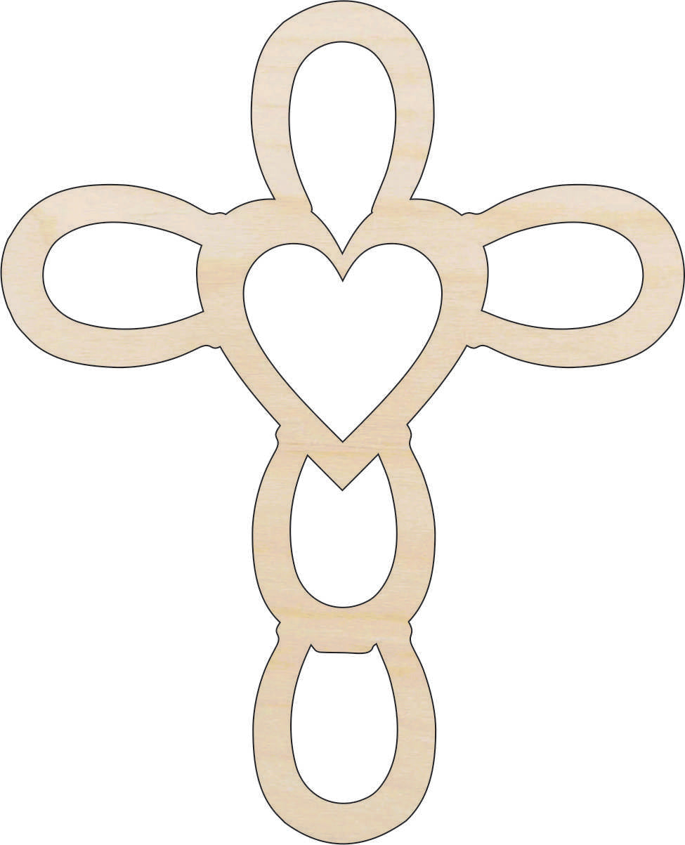 Cross - Laser Cut Out Unfinished Wood Craft Shape REL22 Cross - Laser Cut Out Unfinished Wood Craft Shape REL22