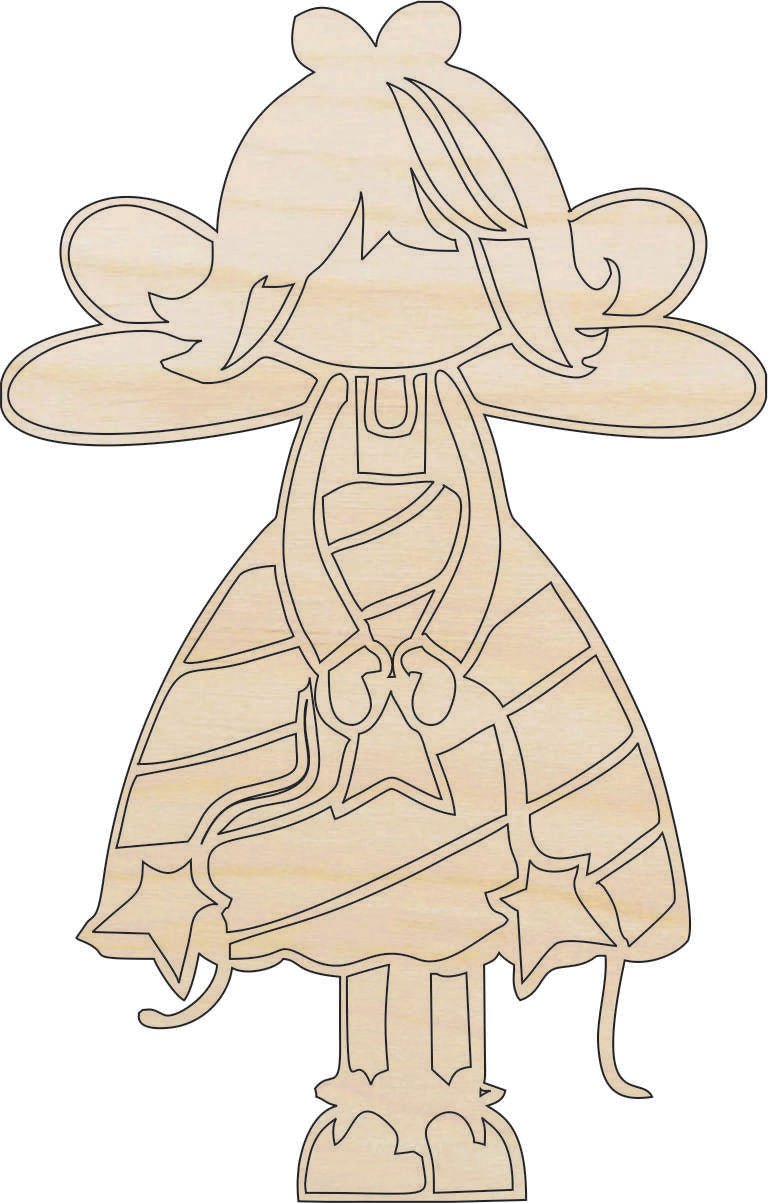 Angel Wood Craft Shape - Laser Cut Baltic Birch Unfinished DIY Wood Art Supplies REL24 - The Wood Shape Store
