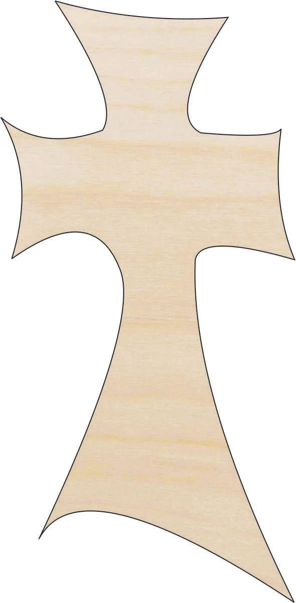 Cross Wood Craft Shape - Laser Cut Baltic Birch Unfinished DIY Wood Art Supplies REL25 - The Wood Shape Store