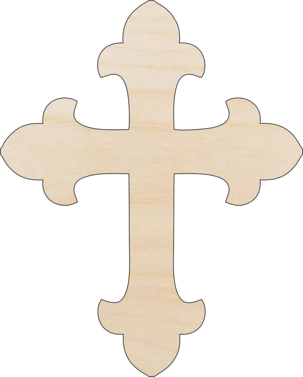 Cross - Laser Cut Out Unfinished Wood Craft Shape REL28 Cross - Laser Cut Out Unfinished Wood Craft Shape REL28