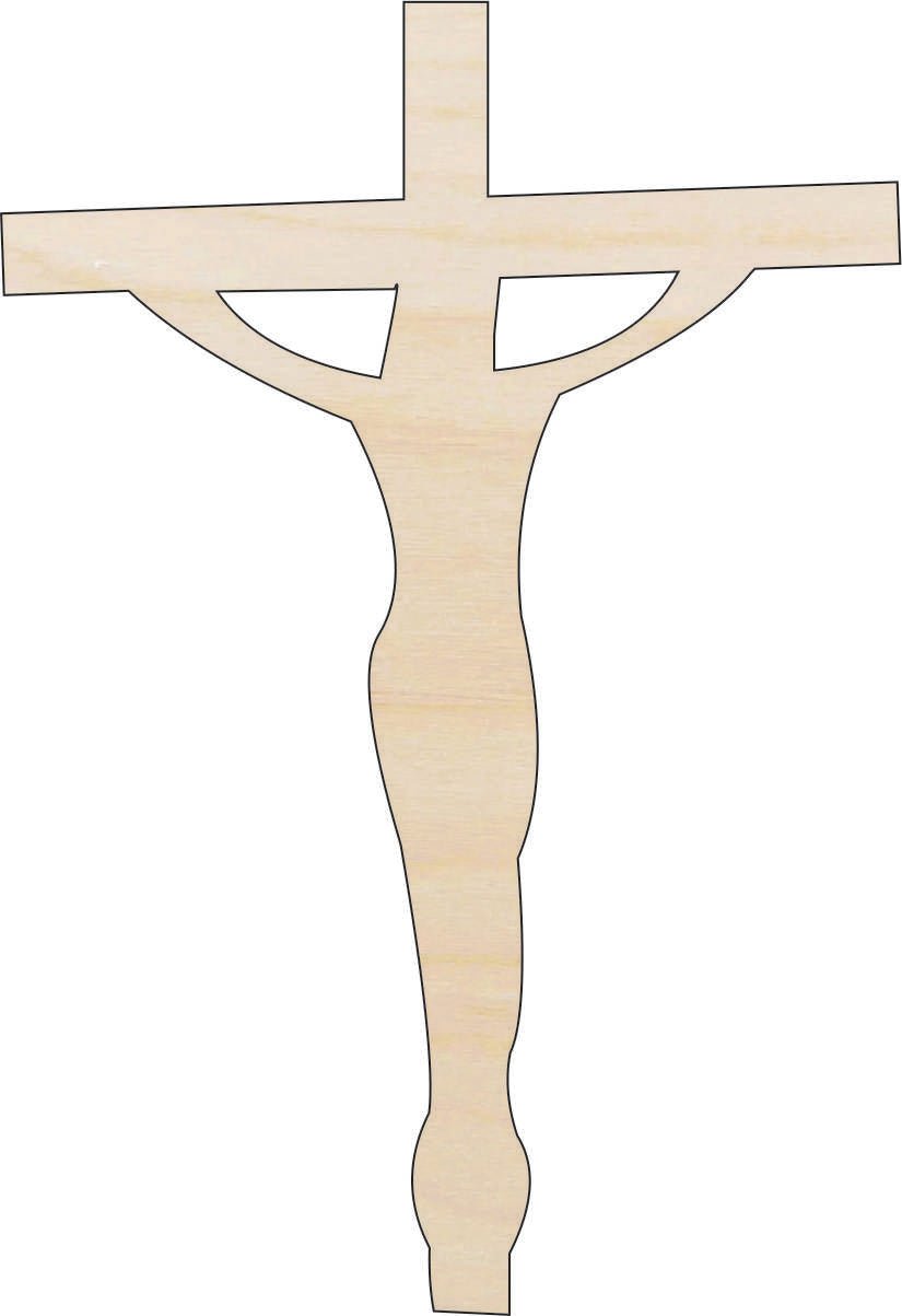 Cross Wood Craft Shape - Laser Cut Baltic Birch Unfinished DIY Wood Art Supplies REL29 - The Wood Shape Store