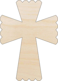 Cross Wood Craft Shape - Laser Cut Baltic Birch Unfinished DIY Wood Art Supplies REL2 - The Wood Shape Store