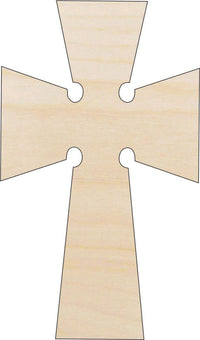 Cross Wood Craft Shape - Laser Cut Baltic Birch Unfinished DIY Wood Art Supplies REL30 - The Wood Shape Store