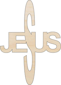 Jesus Cross Wood Craft Shape - Laser Cut Baltic Birch Unfinished DIY Wood Art Supplies REL31 - The Wood Shape Store