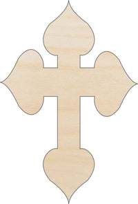 Cross Wood Craft Shape - Laser Cut Baltic Birch Unfinished DIY Wood Art Supplies REL32 - The Wood Shape Store