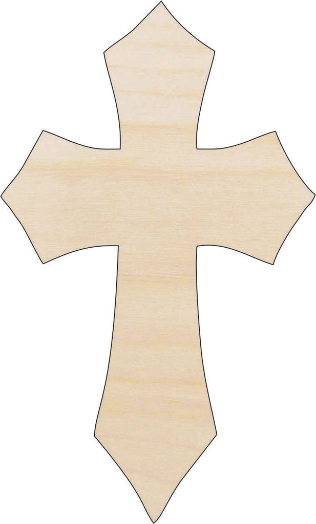 Cross - Laser Cut Out Unfinished Wood Craft Shape REL33