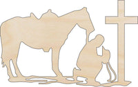 Man Praying Wood Craft Shape - Laser Cut Baltic Birch Unfinished DIY Wood Art Supplies REL34 - The Wood Shape Store