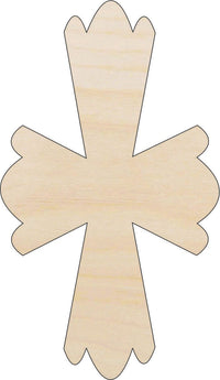 Cross Wood Craft Shape - Laser Cut Baltic Birch Unfinished DIY Wood Art Supplies REL35 - The Wood Shape Store