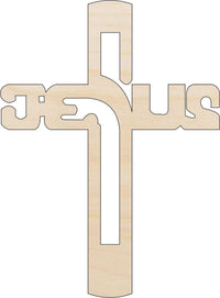Cross Wood Craft Shape - Laser Cut Baltic Birch Unfinished DIY Wood Art Supplies REL37 - The Wood Shape Store