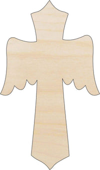 Cross Wood Craft Shape - Laser Cut Baltic Birch Unfinished DIY Wood Art Supplies REL3 - The Wood Shape Store