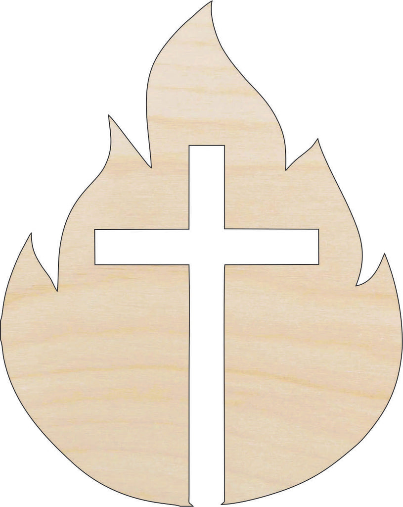 Cross - Laser Cut Out Unfinished Wood Craft Shape REL41