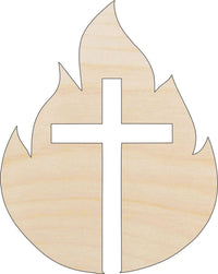 Cross Wood Craft Shape - Laser Cut Baltic Birch Unfinished DIY Wood Art Supplies REL41 - The Wood Shape Store