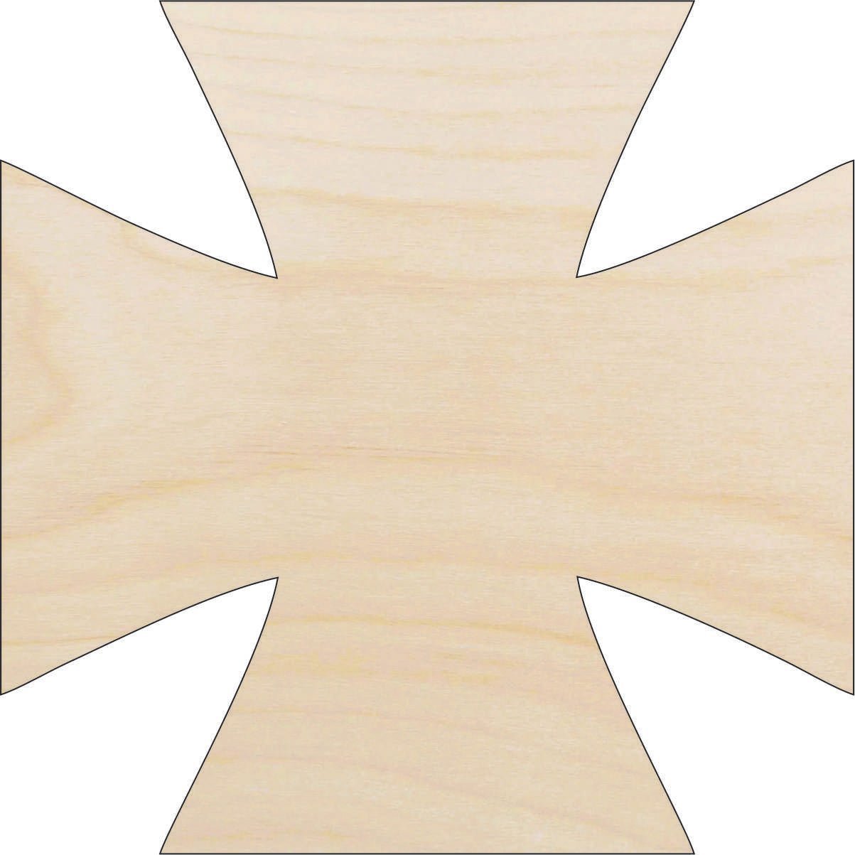 Cross Wood Craft Shape - Laser Cut Baltic Birch Unfinished DIY Wood Art Supplies REL44 - The Wood Shape Store