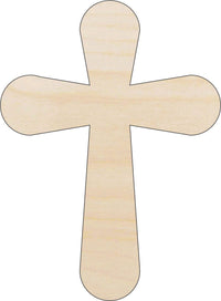 Cross Wood Craft Shape - Laser Cut Baltic Birch Unfinished DIY Wood Art Supplies REL46 - The Wood Shape Store