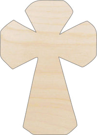 Cross Wood Craft Shape - Laser Cut Baltic Birch Unfinished DIY Wood Art Supplies REL51 - The Wood Shape Store
