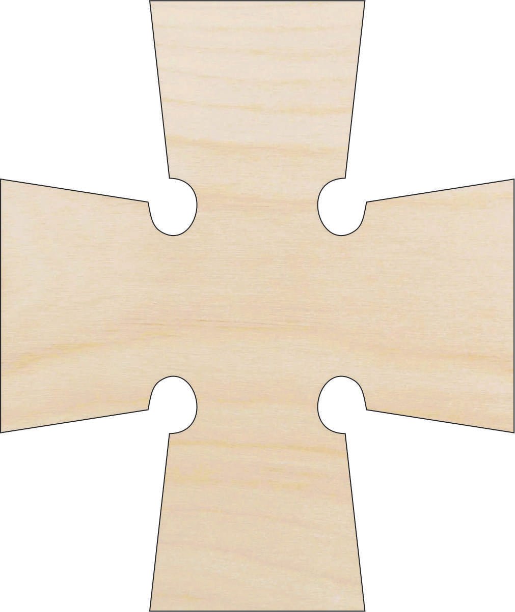 Cross Wood Craft Shape - Laser Cut Baltic Birch Unfinished DIY Wood Art Supplies REL53 - The Wood Shape Store