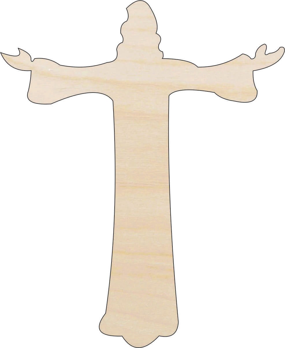 Cross Wood Craft Shape - Laser Cut Baltic Birch Unfinished DIY Wood Art Supplies REL54 - The Wood Shape Store
