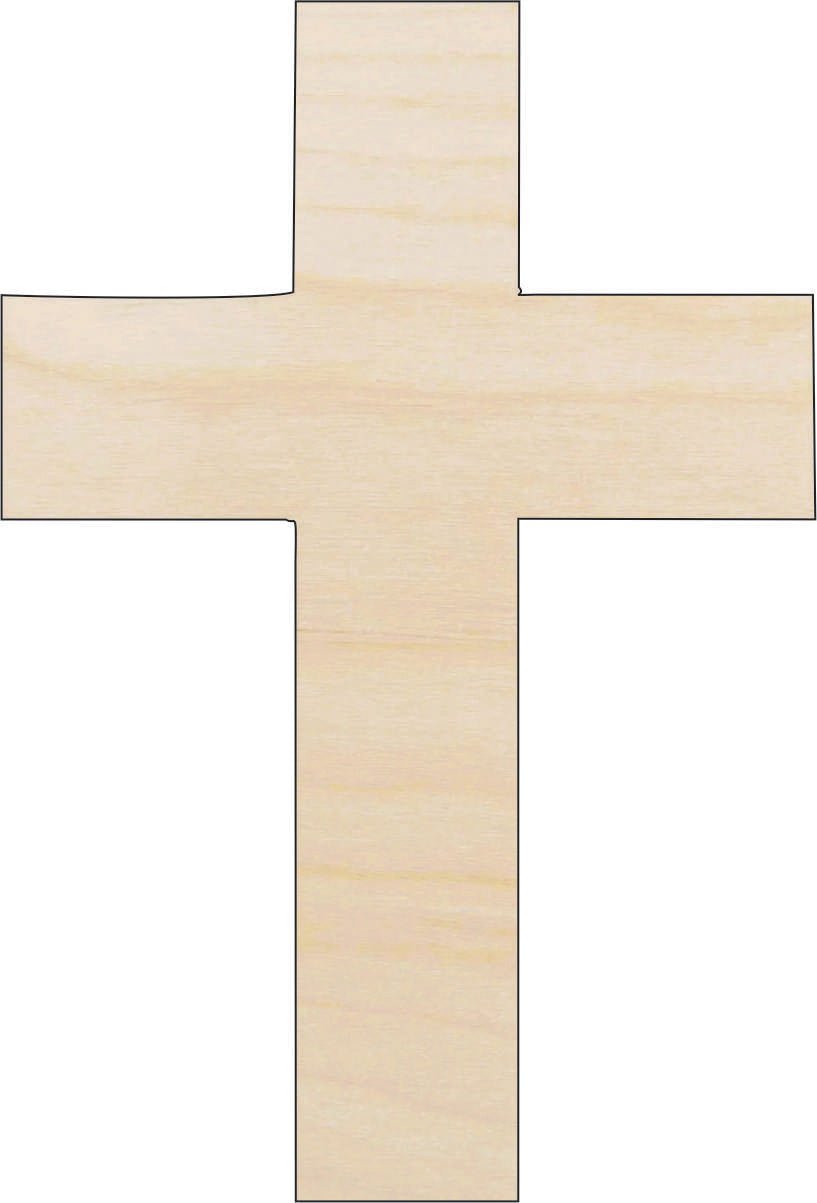 Cross Wood Craft Shape - Laser Cut Baltic Birch Unfinished DIY Wood Art Supplies REL59 - The Wood Shape Store