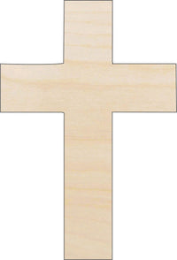Cross Wood Craft Shape - Laser Cut Baltic Birch Unfinished DIY Wood Art Supplies REL59 - The Wood Shape Store