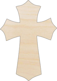 Cross Wood Craft Shape - Laser Cut Baltic Birch Unfinished DIY Wood Art Supplies REL60 - The Wood Shape Store