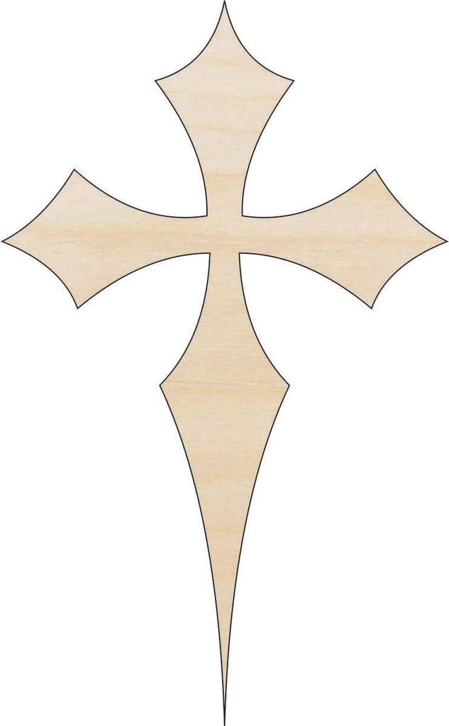 Cross - Laser Cut Out Unfinished Wood Craft Shape REL62