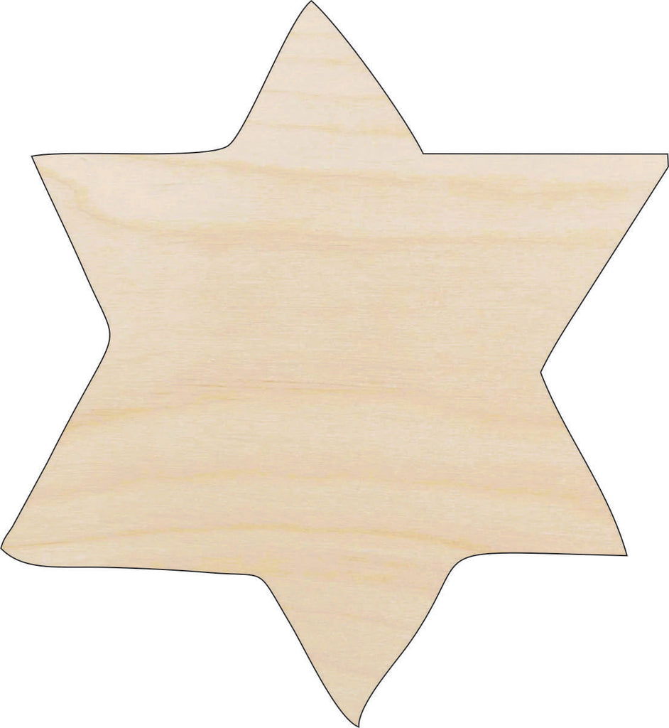 Star - Laser Cut Out Unfinished Wood Craft Shape REL64