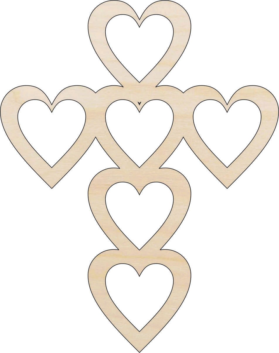 Cross Wood Craft Shape - Laser Cut Baltic Birch Unfinished DIY Wood Art Supplies REL6 - The Wood Shape Store