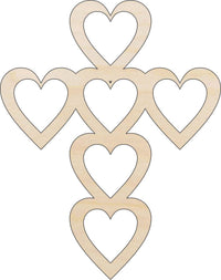 Cross Wood Craft Shape - Laser Cut Baltic Birch Unfinished DIY Wood Art Supplies REL6 - The Wood Shape Store