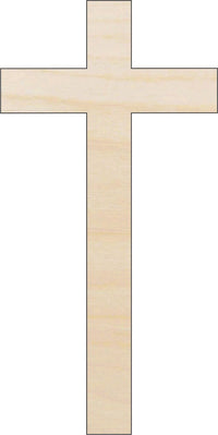 Cross Wood Craft Shape - Laser Cut Baltic Birch Unfinished DIY Wood Art Supplies REL70 - The Wood Shape Store