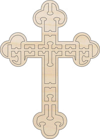 Cross Wood Craft Shape - Laser Cut Baltic Birch Unfinished DIY Wood Art Supplies REL71 - The Wood Shape Store