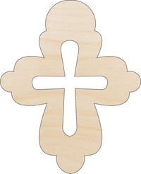 Cross Wood Craft Shape - Laser Cut Baltic Birch Unfinished DIY Wood Art Supplies REL72 - The Wood Shape Store