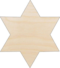 Star Wood Craft Shape - Laser Cut Baltic Birch Unfinished DIY Wood Art Supplies REL73 - The Wood Shape Store