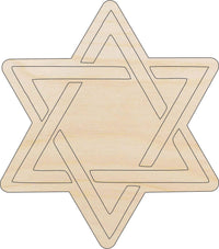Star Wood Craft Shape - Laser Cut Baltic Birch Unfinished DIY Wood Art Supplies REL74 - The Wood Shape Store