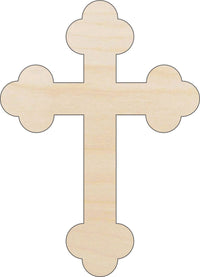 Cross Wood Craft Shape - Laser Cut Baltic Birch Unfinished DIY Wood Art Supplies REL77 - The Wood Shape Store